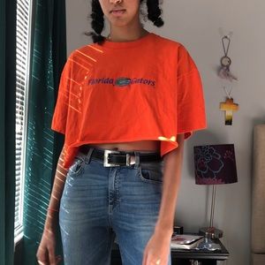 Orange Florida gators cropped T-shirt